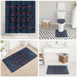 Lesotho Seanamarena - Motlatsi Bathroom Set Basotho Traditional Blanket Style - Blue