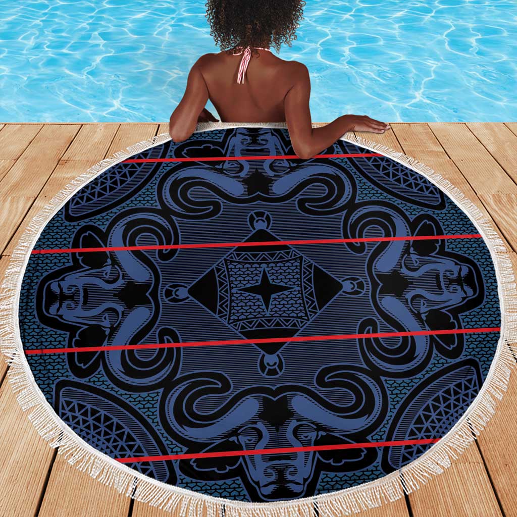 Basotho Blanket Beach Blanket Lesotho Motlatsi Seanamarena Heritage - Blue - African Pride