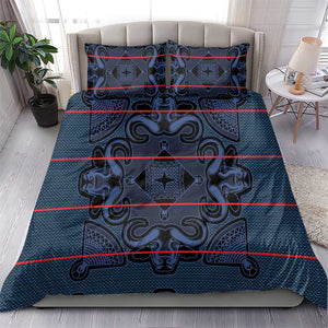 Basotho Blanket Bedding Set Lesotho Motlatsi Seanamarena Heritage - Blue - African Pride