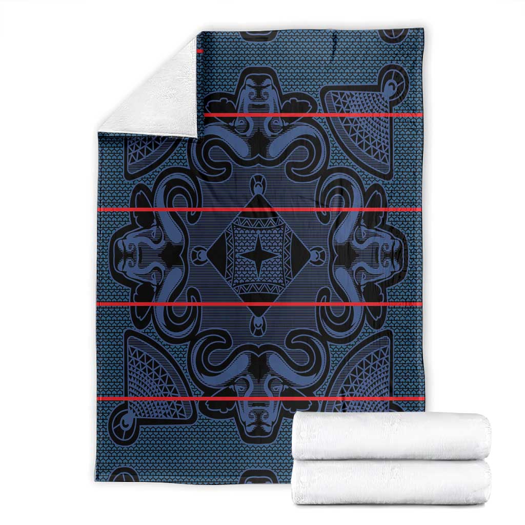 Basotho Blanket Blanket Lesotho Motlatsi Seanamarena Heritage - Blue - African Pride