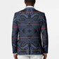 Lesotho Seanamarena - Motlatsi Blazer Basotho Traditional Blanket Style - Blue