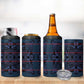 Basotho Blanket 4 in 1 Can Cooler Tumbler Lesotho Motlatsi Seanamarena Heritage - Blue - African Pride