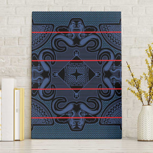 Basotho Blanket Canvas Wall Art Lesotho Motlatsi Seanamarena Heritage - Blue - African Pride