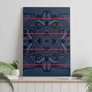 Basotho Blanket Canvas Wall Art Lesotho Motlatsi Seanamarena Heritage - Blue - African Pride