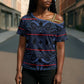 Lesotho Seanamarena - Motlatsi Cross Shoulder Shirt Basotho Traditional Blanket Style - Blue