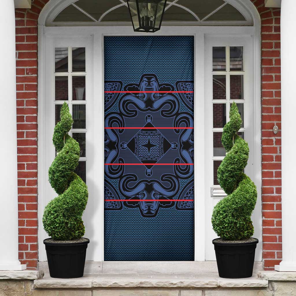 Lesotho Seanamarena - Motlatsi Door Cover Basotho Traditional Blanket Style - Blue