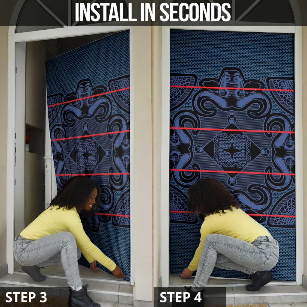 Lesotho Seanamarena - Motlatsi Door Cover Basotho Traditional Blanket Style - Blue