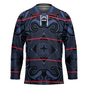 Lesotho Seanamarena - Motlatsi Hockey Jersey Basotho Traditional Blanket Style - Blue