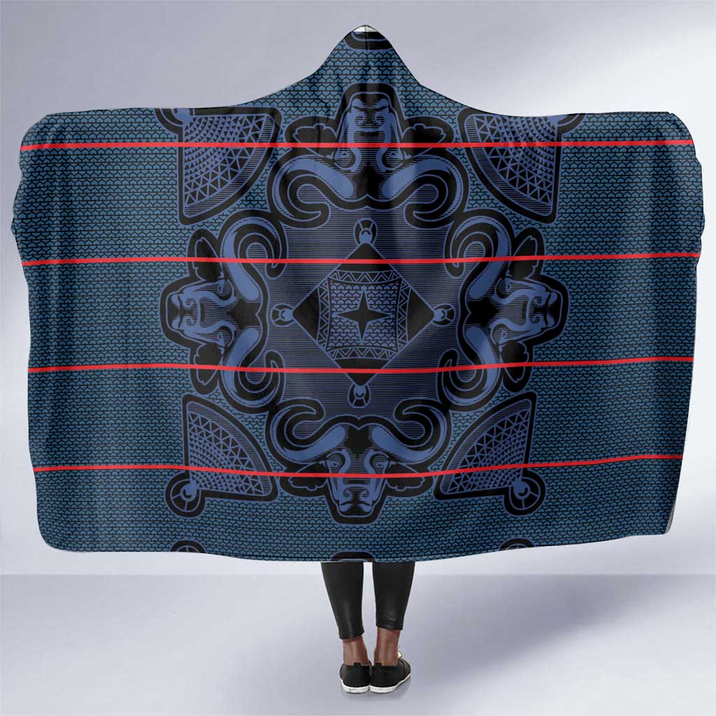 Basotho Blanket Hooded Blanket Lesotho Motlatsi Seanamarena Heritage - Blue - African Pride