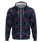 Basotho Blanket Hoodie Lesotho Motlatsi Seanamarena Heritage - Blue - African Pride