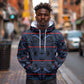 Basotho Blanket Hoodie Lesotho Motlatsi Seanamarena Heritage - Blue - African Pride