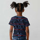 Basotho Blanket Kid T shirt Lesotho Motlatsi Seanamarena Heritage - Blue - African Pride