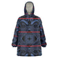 Basotho Blanket Kid Wearable Blanket Hoodie Lesotho Motlatsi Seanamarena Heritage - Blue - African Pride