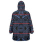Basotho Blanket Kid Wearable Blanket Hoodie Lesotho Motlatsi Seanamarena Heritage - Blue - African Pride