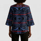 Lesotho Seanamarena - Motlatsi Kimono Sleeve Blouse Basotho Traditional Blanket Style - Blue