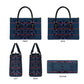 Lesotho Seanamarena - Motlatsi Leather Bag Basotho Traditional Blanket Style - Blue