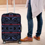 Basotho Blanket Luggage Cover Lesotho Motlatsi Seanamarena Heritage - Blue - African Pride