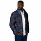 Lesotho Seanamarena - Motlatsi Padded Jacket Basotho Traditional Blanket Style - Blue