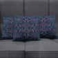 Lesotho Seanamarena - Motlatsi Pillow Cover Basotho Traditional Blanket Style - Blue