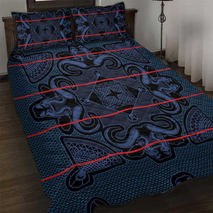 Basotho Blanket Quilt Bed Set Lesotho Motlatsi Seanamarena Heritage - Blue - African Pride