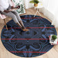 Basotho Blanket Round Carpet Lesotho Motlatsi Seanamarena Heritage - Blue - African Pride