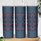 Basotho Blanket Skinny Tumbler Lesotho Motlatsi Seanamarena Heritage - Blue - African Pride