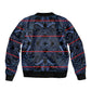 Basotho Blanket Sleeve Zip Bomber Jacket Lesotho Motlatsi Seanamarena Heritage - Blue - African Pride