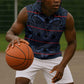 Basotho Blanket Sleeveless Hoodie Lesotho Motlatsi Seanamarena Heritage - Blue - African Pride