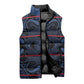 Lesotho Seanamarena - Motlatsi Sleeveless Puffer Jacket Basotho Traditional Blanket Style - Blue