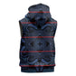 Basotho Blanket Sleeveless Zip Hoodie Lesotho Motlatsi Seanamarena Heritage - Blue - African Pride