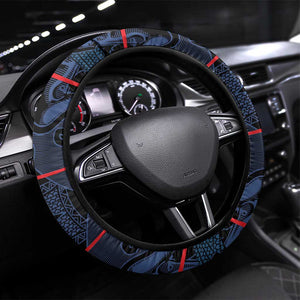 Basotho Blanket Steering Wheel Cover Lesotho Motlatsi Seanamarena Heritage - Blue - African Pride