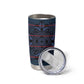 Basotho Blanket Tumbler Cup Lesotho Motlatsi Seanamarena Heritage - Blue - African Pride