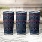 Basotho Blanket Tumbler Cup Lesotho Motlatsi Seanamarena Heritage - Blue - African Pride