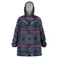 Basotho Blanket Wearable Blanket Hoodie Lesotho Motlatsi Seanamarena Heritage - Blue - African Pride