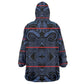 Basotho Blanket Wearable Blanket Hoodie Lesotho Motlatsi Seanamarena Heritage - Blue - African Pride