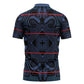 Lesotho Seanamarena - Motlatsi Zipper Polo Shirt Basotho Traditional Blanket Style - Blue