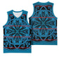 Basotho Blanket Basketball Jersey Lesotho Kharetsa Seanamarena Heritage - Blue - African Pride