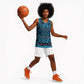Basotho Blanket Basketball Jersey Lesotho Kharetsa Seanamarena Heritage - Blue - African Pride