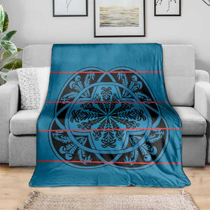 Basotho Blanket Blanket Lesotho Kharetsa Seanamarena Heritage - Blue - African Pride