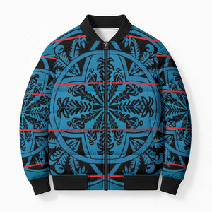 Lesotho Seanamarena - Kharetsa Bomber Puffer Jacket Basotho Traditional Blanket Style