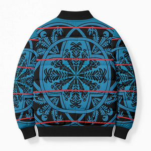 Lesotho Seanamarena - Kharetsa Bomber Puffer Jacket Basotho Traditional Blanket Style