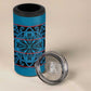 Basotho Blanket 4 in 1 Can Cooler Tumbler Lesotho Kharetsa Seanamarena Heritage - Blue - African Pride