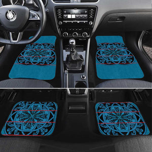 Basotho Blanket Car Mats Lesotho Kharetsa Seanamarena Heritage - Blue - African Pride