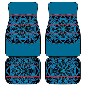 Basotho Blanket Car Mats Lesotho Kharetsa Seanamarena Heritage - Blue - African Pride