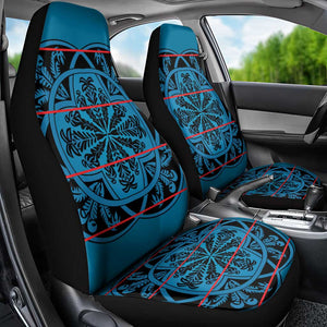 Basotho Blanket Car Seat Cover Lesotho Kharetsa Seanamarena Heritage - Blue - African Pride
