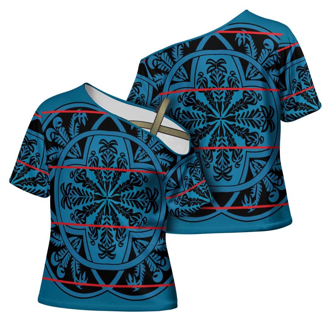 Lesotho Seanamarena - Kharetsa Cross Shoulder Shirt Basotho Traditional Blanket Style