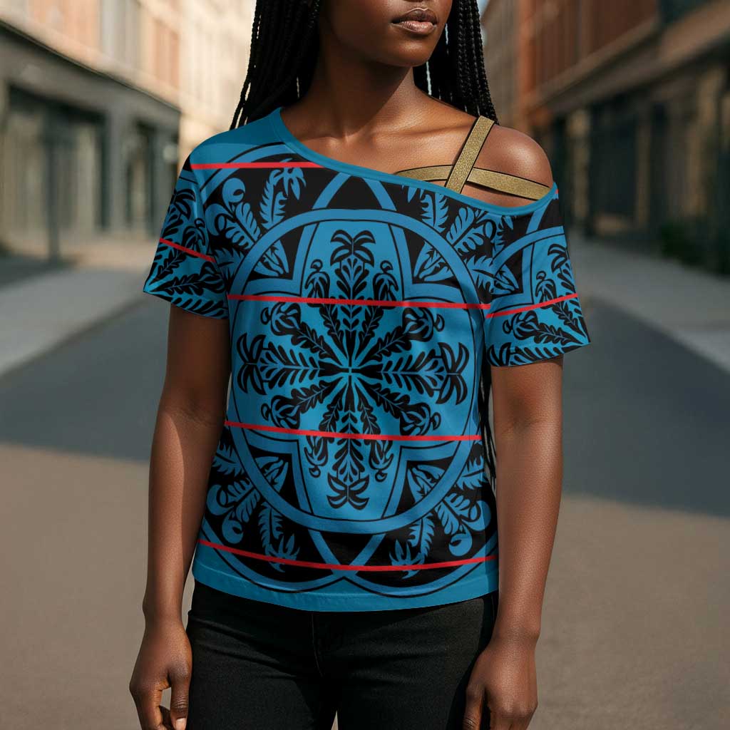 Lesotho Seanamarena - Kharetsa Cross Shoulder Shirt Basotho Traditional Blanket Style
