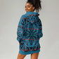 Basotho Blanket Hoodie Dress Lesotho Kharetsa Seanamarena Heritage - Blue - African Pride