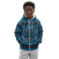 Basotho Blanket Kid Hoodie Lesotho Kharetsa Seanamarena Heritage - Blue - African Pride