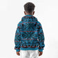 Basotho Blanket Kid Hoodie Lesotho Kharetsa Seanamarena Heritage - Blue - African Pride